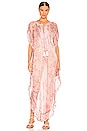 view 2 of 5 Maya Caftan in Pink & Lime