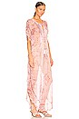 view 3 of 5 Maya Caftan in Pink & Lime