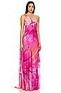 view 2 of 3 Abira One Shoulder Maxi Dress in Pink