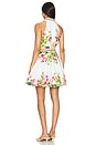 view 3 of 4 Short Dress With Highlight Emb And Buckle Belt in White Floral