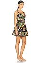 view 2 of 3 x REVOLVE Short Dress With Hand Crafted Button With And Belt in Black Floral