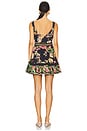 view 3 of 3 x REVOLVE Short Dress With Hand Crafted Button With And Belt in Black Floral