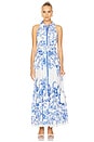 view 1 of 4 x REVOLVE Long Dress With Buckle Belt in Blue & White