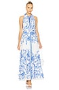 view 4 of 4 x REVOLVE Long Dress With Buckle Belt in Blue & White