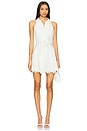 view 1 of 3 Short Dress With Buckle Belt in Off White