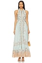 view 1 of 3 Long Shirt Dress With Buckle Belt in Blue Brown