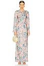 view 1 of 3 Long Dress in Pink Blue Mix