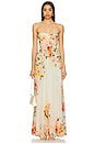 view 1 of 4 Corsetted Long Dress in Ivory Floral
