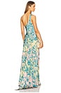 view 4 of 4 One Shoulder Long Dress in Blue Yellow Mix