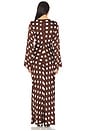 view 3 of 3 Long Dress in Brown Polka Dot