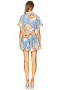 view 3 of 3 Short Dress With Buckle Belt in Blue Floral