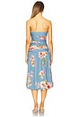view 3 of 3 Ruched Midi Dress in Pink Blue Mix