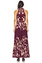 view 3 of 4 VESTIDO LONGO COM CINTO E FIVELA in Burgundy Floral