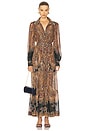view 1 of 4 Long Dress in Green Multi