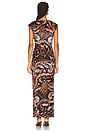 view 3 of 3 Mock Neck Midi Dress in Brown