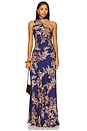 view 1 of 3 Bias Maxi Dress With Sash in Midnight Blue