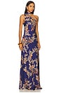 view 2 of 3 Bias Maxi Dress With Sash in Midnight Blue