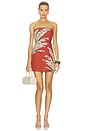 view 1 of 4 Strapless Mini Dress in Terracotta