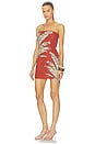 view 3 of 4 Strapless Mini Dress in Terracotta