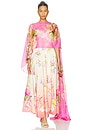 view 1 of 5 Ruched Cape Dress in Pink