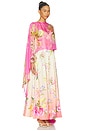 view 2 of 5 Ruched Cape Dress in Pink