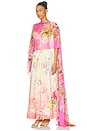 view 3 of 5 Ruched Cape Dress in Pink
