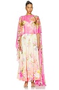 view 5 of 5 Ruched Cape Dress in Pink