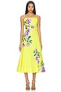 view 1 of 3 VESTIDO MIDI PANELED MIDI DRESS in Yellow