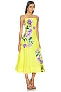 view 2 of 3 VESTIDO MIDI PANELED MIDI DRESS in Yellow