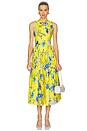 view 1 of 3 Boat Neck Midi Dress in Yellow