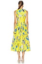 view 3 of 3 Boat Neck Midi Dress in Yellow
