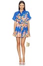 view 1 of 3 Short Dress With Buckle Belt in Blue