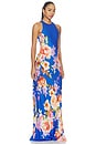 view 2 of 3 MAXIVESTIDO CREW NECK BIAS MAXI DRESS in Blue