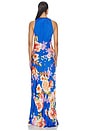 view 3 of 3 MAXIVESTIDO CREW NECK BIAS MAXI DRESS in Blue