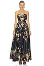 view 1 of 3 Ruched Long Dress in Black