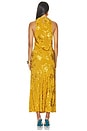 view 4 of 3 ROBE MI-LONGUE COWL MIDI DRESS in Gold