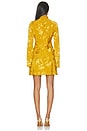 view 4 of 4 ROBE COURTE BIASED MINI DRESS WITH MOCK NECK in Gold