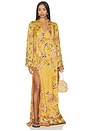 view 2 of 4 Maxi Kaftan With Belt in Gold