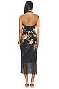 view 4 of 3 ROBE MI-LONGUE FRONT DRAPED MIDI DRESS in Black