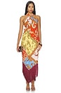 view 1 of 3 Tie Sash Long Dress in Multi