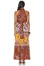 view 4 of 3 MAXIVESTIDO HALTER NECK TIERED MAXI DRESS in Brown