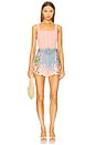 view 5 of 6 SHORTS COM CINTO DE FIVELA in Pink Blue Mix