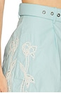 view 6 of 6 PANTALONES CORTOS CON CINTURÓN CON HEBILLA in Baby Blue Ground & White Combo