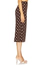 view 3 of 6 Fitted Midi Skirt in Brown & White