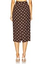 view 4 of 6 Fitted Midi Skirt in Brown & White