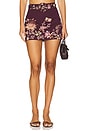 view 1 of 6 MINISSAIA COM CINTO DE FIVELA in Burgundy Floral