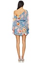 view 4 of 4 Romper With Belt in Blue Floral
