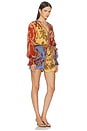 view 2 of 3 ROMPER ROMPER WITH TIE BELT in Multi
