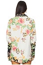 view 3 of 5 Oversized Shirt With Hand Crafted Buttons in Black & Off White Floral