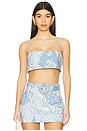 view 1 of 5 Bustier Top in Powder Blue